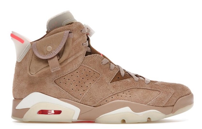 Men's Running Weapon Air Jordan 6 Retro Travis Scott 'British Khaki' - DH0690-200 Shoes 001